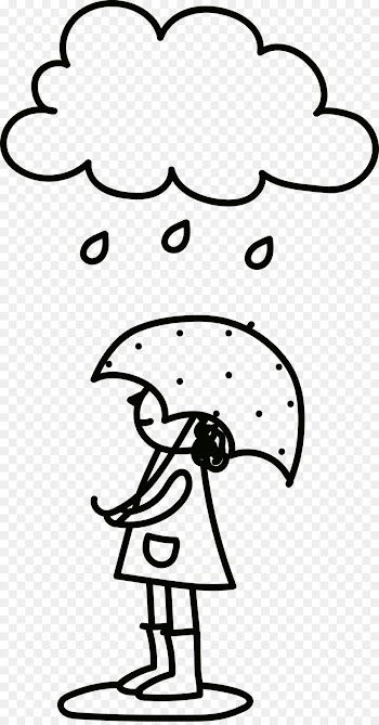 line art white head black-and-white cartoon