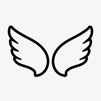 Line art wings icon, minimal | Free Icons - rawpixel