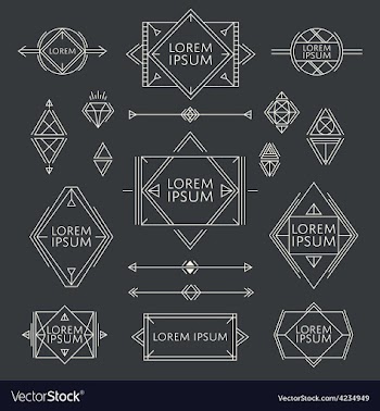 Line Badges and Design Elements vector image