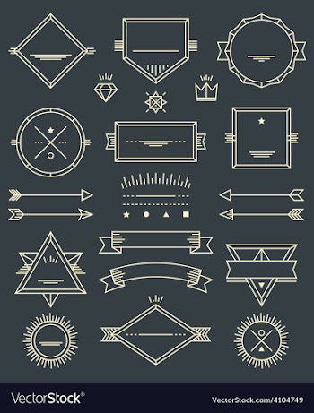 Line Badges Emblems and Design Elements vector image