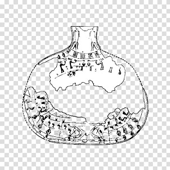 Line Black and white Euclidean , Ring small mouth container transparent background PNG clipart