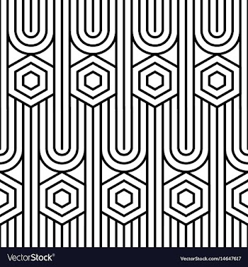  					Line black round cube pattern vector image														