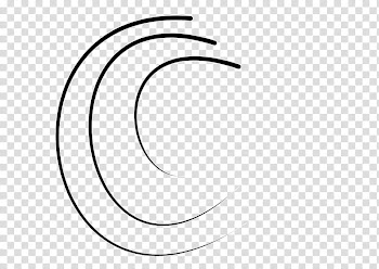 Line Brushes, three curved black line transparent background PNG clipart