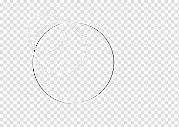 Line Brushes, three white overlapping circles illustration transparent background PNG clipart