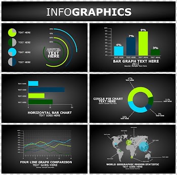 Line chart Infographic, Black Cool PPT chart analysis chart elements transparent background PNG clipart