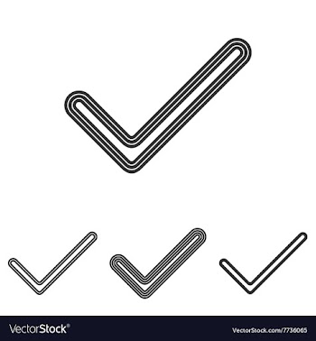 Line check logo design set vector image