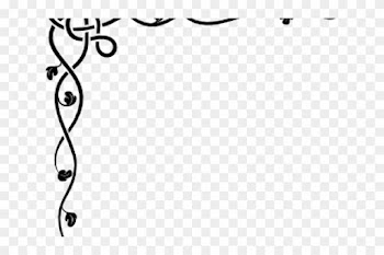 Line Clipart Corner - Simple Black And White Border Design