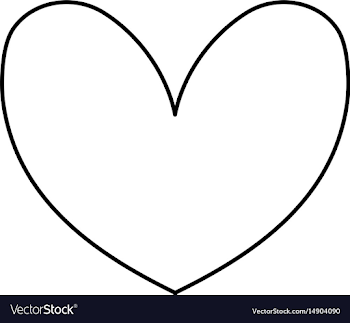 Line cute heart to love symbol design Royalty Free Vector