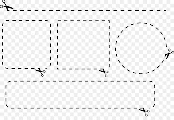 Line - Dashed cut the border 