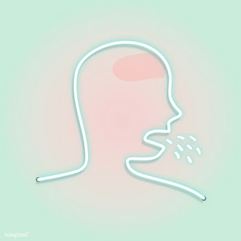 Line drawing character coughing from COVID-19 symptoms element vector | Free  vector - 2300955