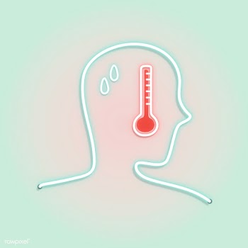 Line drawing character with high fever from covid-19 symptoms vector | Free  vector - 2300953
