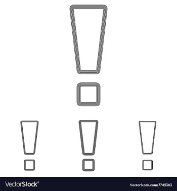 Line exclamation logo design set vector image