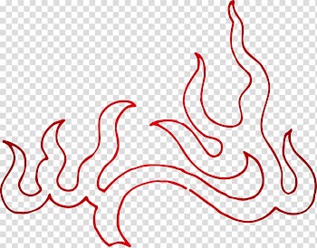 Line Fire , line drawing decorative red flames transparent background PNG clipart