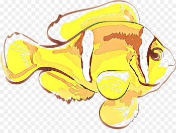 Line, Fish, Yellow PNG