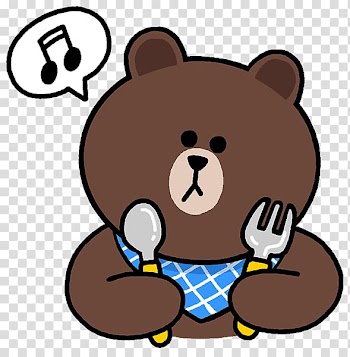 Line Friends Brown bear Sticker, bear transparent background PNG clipart