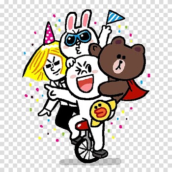Line Friends Naver Japan Sticker , line transparent background PNG clipart
