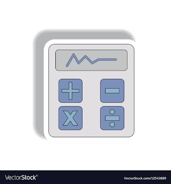 Line graph on display in paper vector image