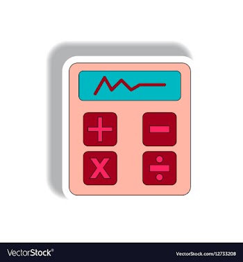 Line graph on display in paper vector image