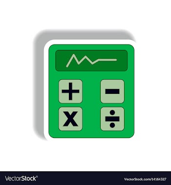 Line graph on display in paper vector image