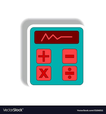 Line graph on display in paper vector image