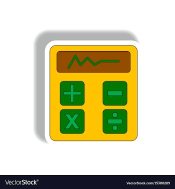 Line graph on display in paper vector image
