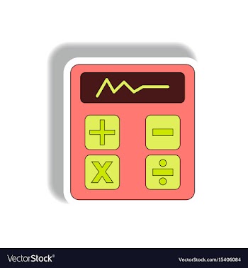 Line graph on display in paper vector image