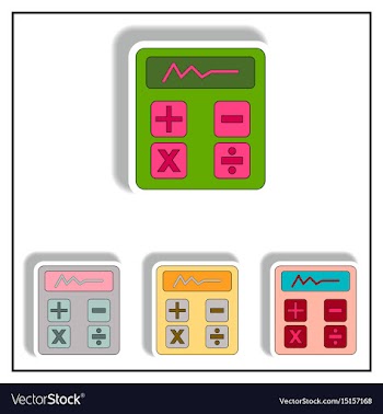 Line graph on display vector image