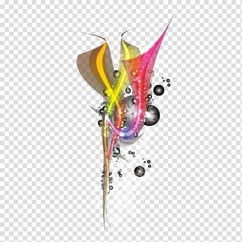 Line Graphic design Curve, colored dots and rays transparent background PNG clipart