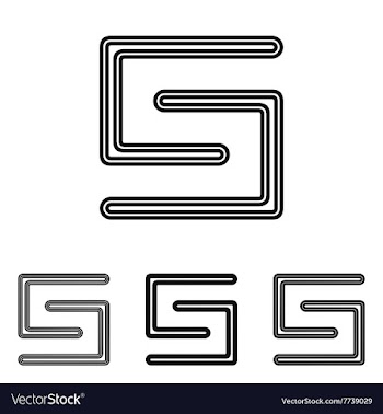 Line letter s logo design set vector image