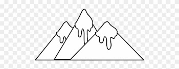 Line Natural Mountains With Snow In The Tip Design - Darkness