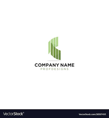 Line neat row bend green concrete wall quality vector image
