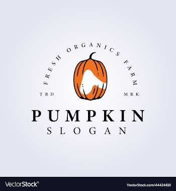 line oval pumpkin logo template
