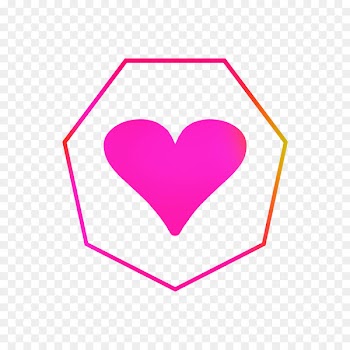 Line Point Angle Heart Pink M -  