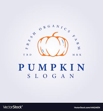 line pumpkin modern logo simple