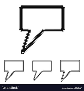 Line speech bubble logo design set vector image