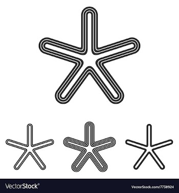 Line star logo design set vector image