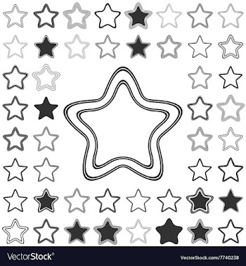 Line star logo design set vector image