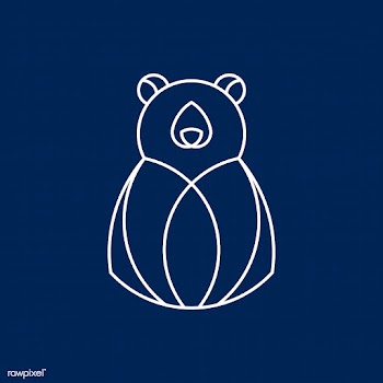 Linear bear geometrical animal vector | Free stock vector - 520864