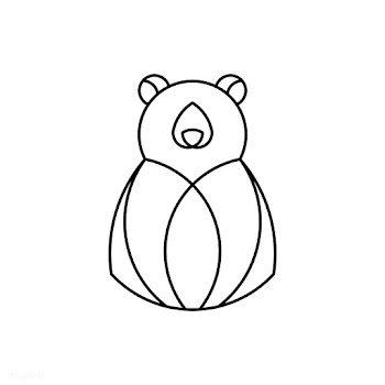 Linear bear geometrical animal vector | Free stock vector - 520897