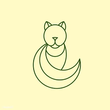 Linear cat geometrical animal vector | Free stock vector - 520890