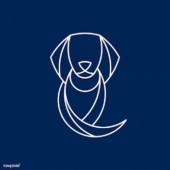 Linear dog geometrical animal vector | Free stock vector - 520919