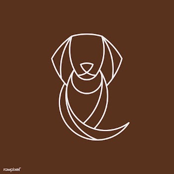 Linear dog geometrical animal vector | Free stock vector - 520965
