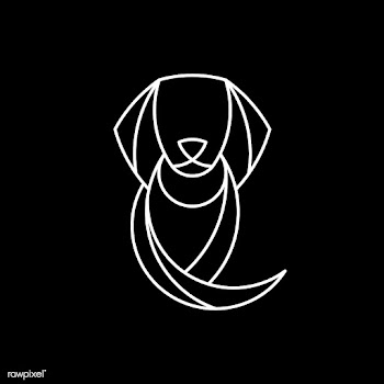 Linear dog geometrical animal vector | Free stock vector - 520971