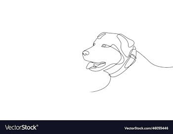 linear drawing of a labrador