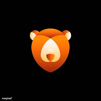 Linear illustration of a bear's head | Free stock vector - 524680
