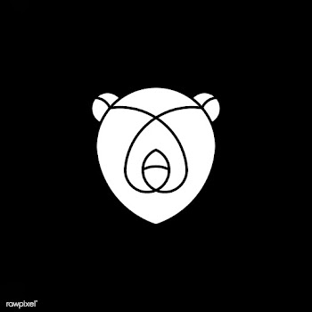 Linear illustration of a bear's head | Free stock vector - 524686