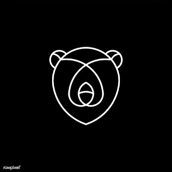 Linear illustration of a bear's head | Free stock vector - 524704