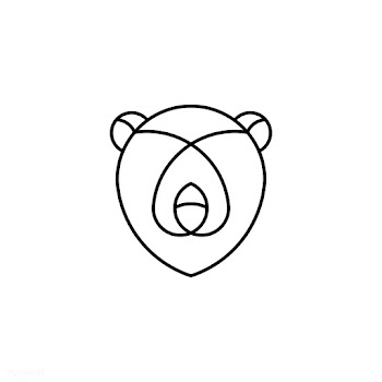 Linear illustration of a bear's head | Free stock vector - 524705