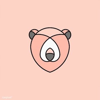 Linear illustration of a bear's head | Free stock vector - 524706