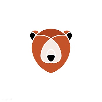 Linear illustration of a bear's head | Free stock vector - 524710